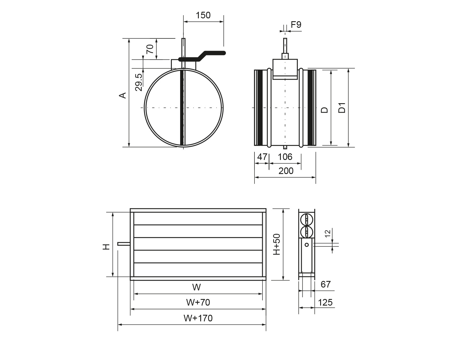 Клапан с приводом Ecoclima Pro Vent ECT VAL-T 200+P220