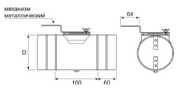 Вентиляция круглая дроссель клапан ВКДК