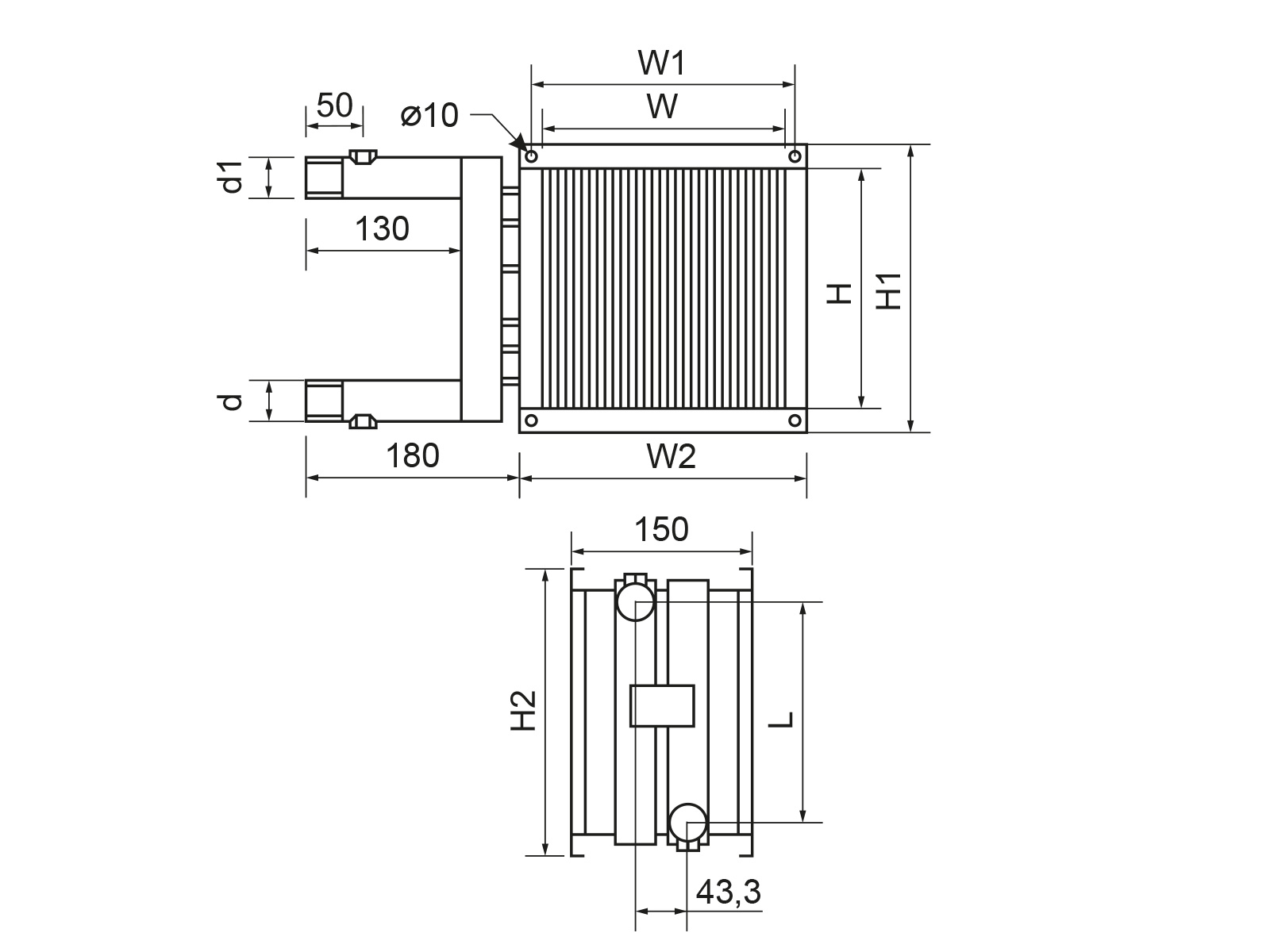 Водяной нагреватель Ecoclima Pro Vent ECT WH-T 900*500